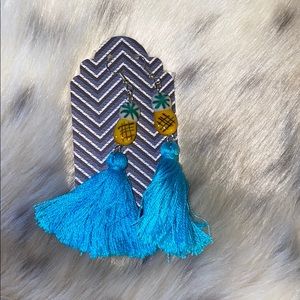 Earrings Pineapple tassel